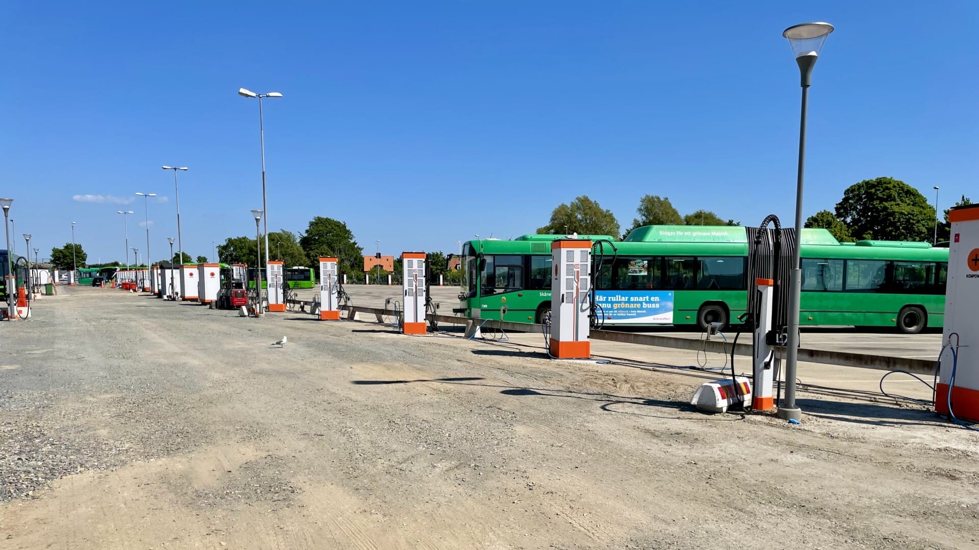 Image of charging site with Kempower Power Units